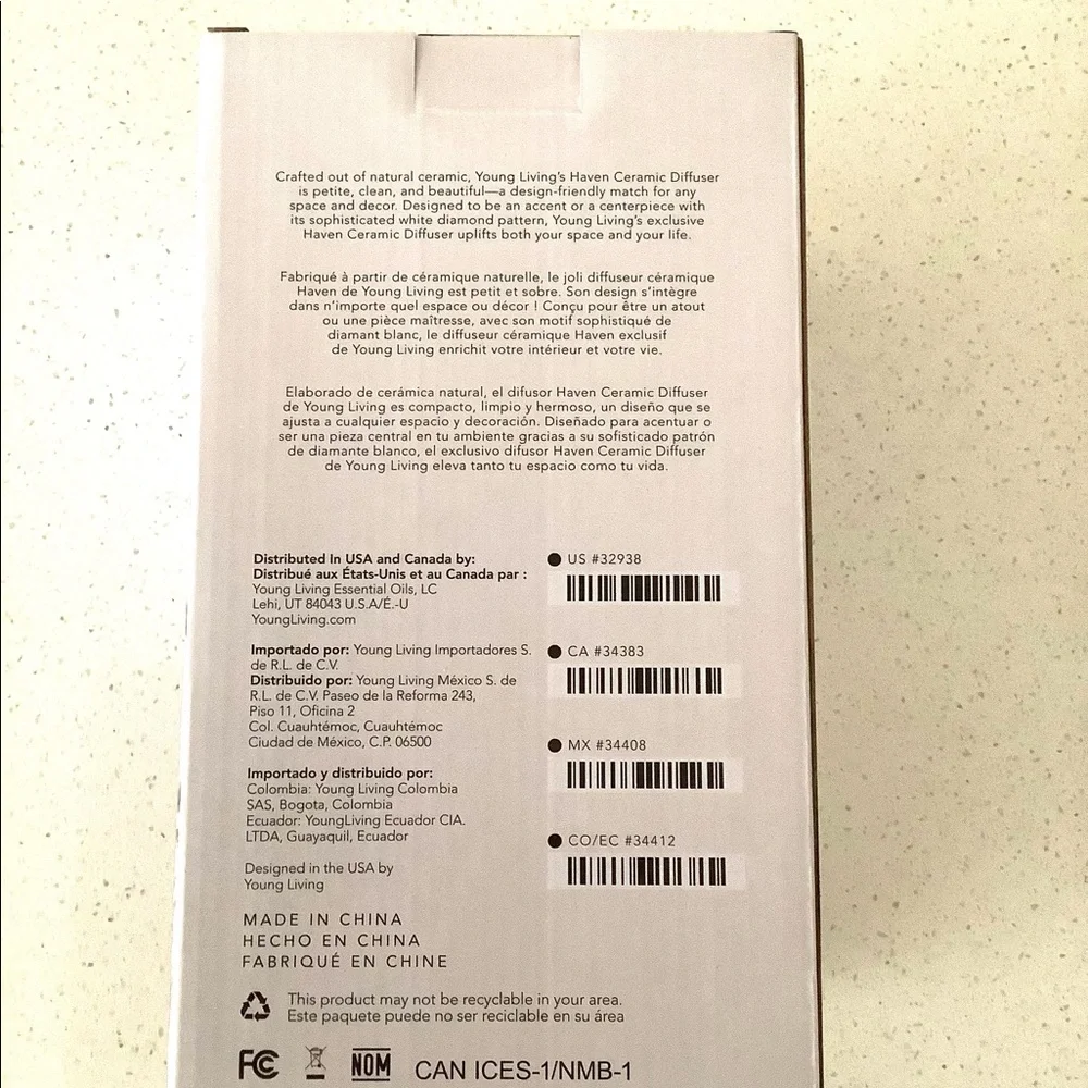 DIFFUSER CERAMIC HAVEN YOUNG LIVING NEW INCLUDES TWO OILS - Picture 7 of 9